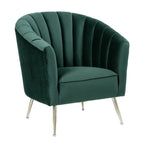Rosemont Velvet Accent Armchair in Green