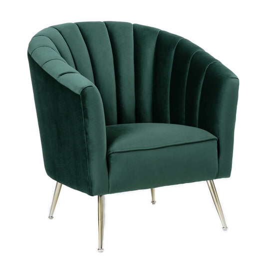 Rosemont Velvet Accent Armchair in Green