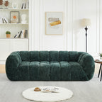 Chenille Foam Sofa - Modern Quilted Design for Comfort.
