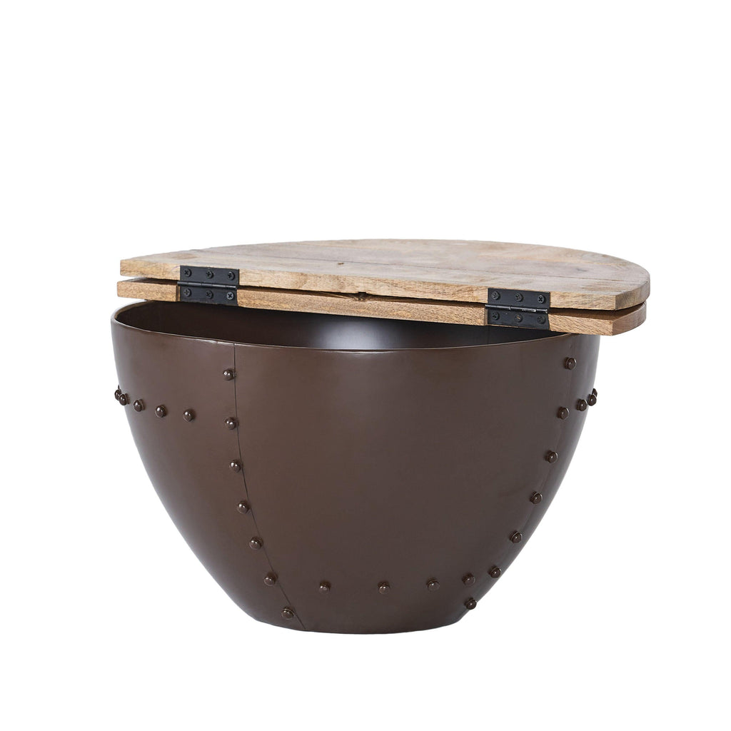 Modern Industrial Wooden & Iron Coffee Table.