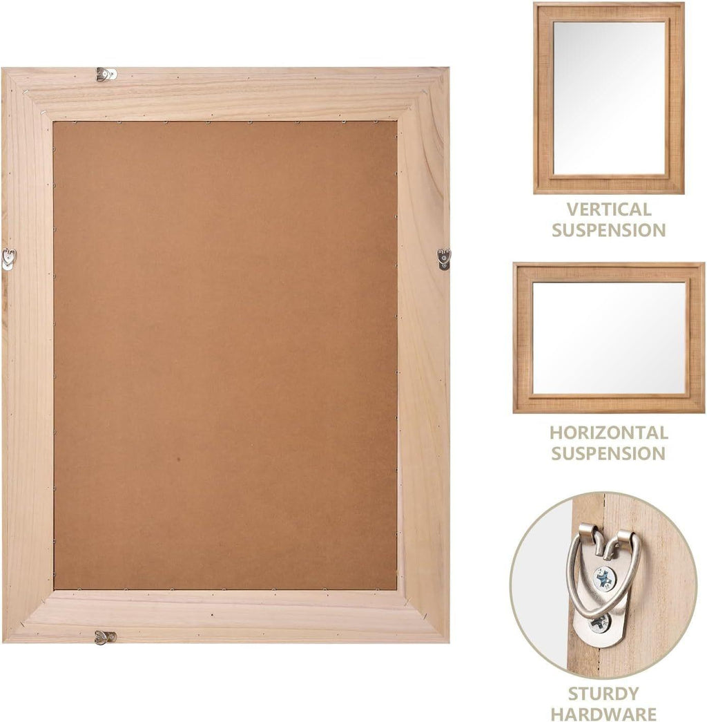 Rattan Solid Wood Frame Mirror for Home Decor.