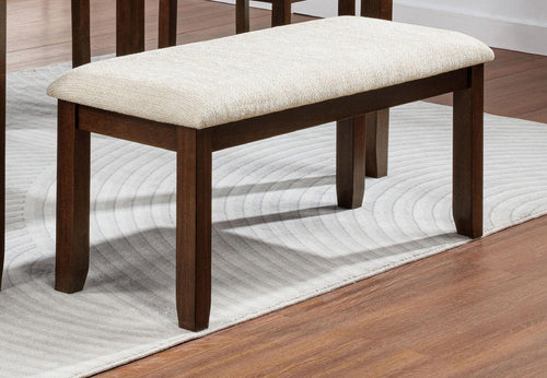 Contemporary Wood Finish Bench for Dining Room.
