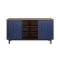 Duane 59' Fluted Sideboard in Navy Blue.