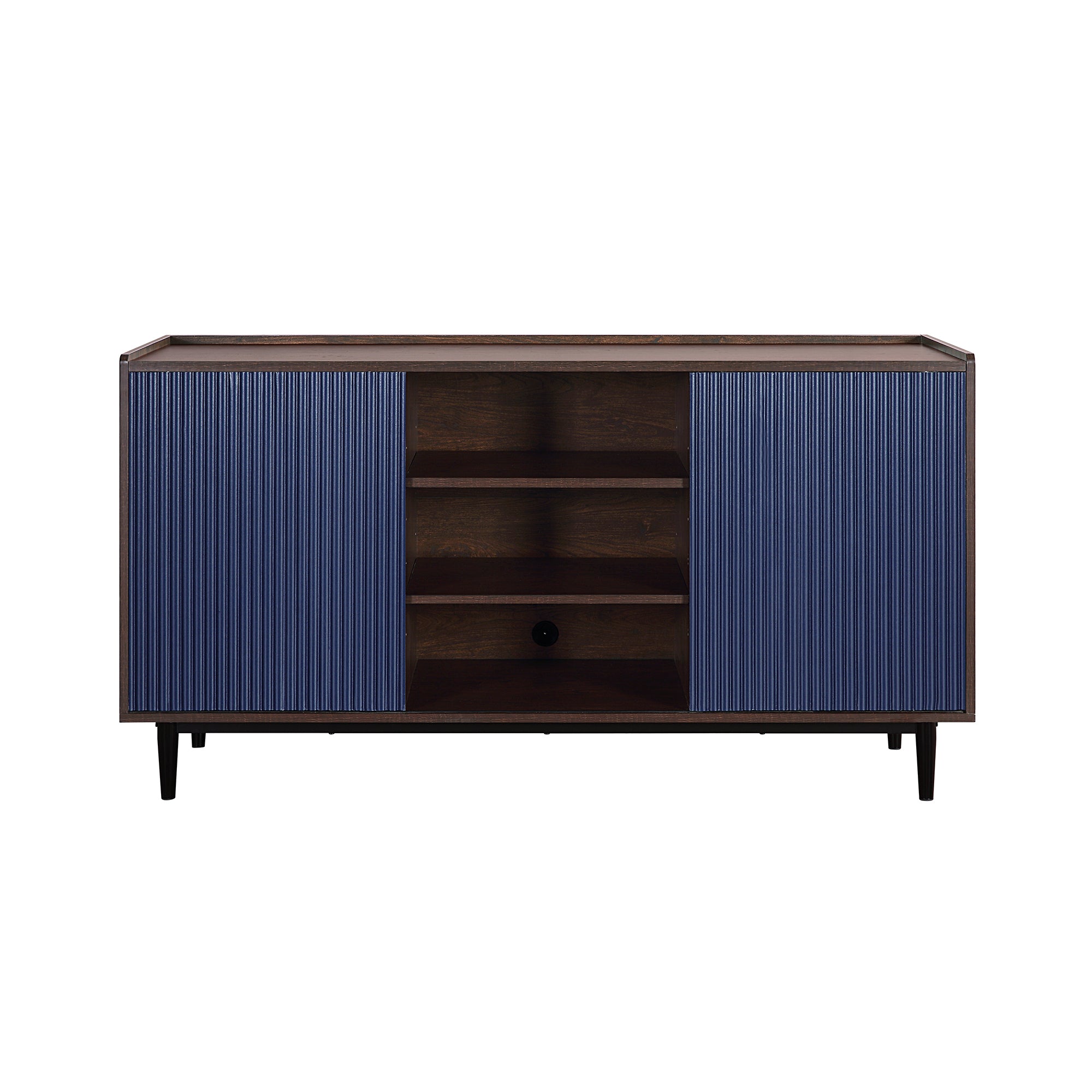 Duane 59' Fluted Sideboard in Navy Blue