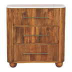 Solid Wood Marble Chest for Bedroom.