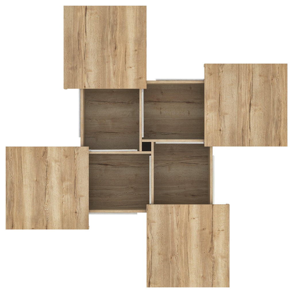 Sliding Top Coffee Table with Storage in Natural Wood Grain.