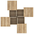 Sliding Top Coffee Table with Storage in Natural Wood Grain.