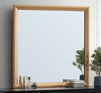 40-Inch Square Gold Finished Wall Mirror for Bedroom