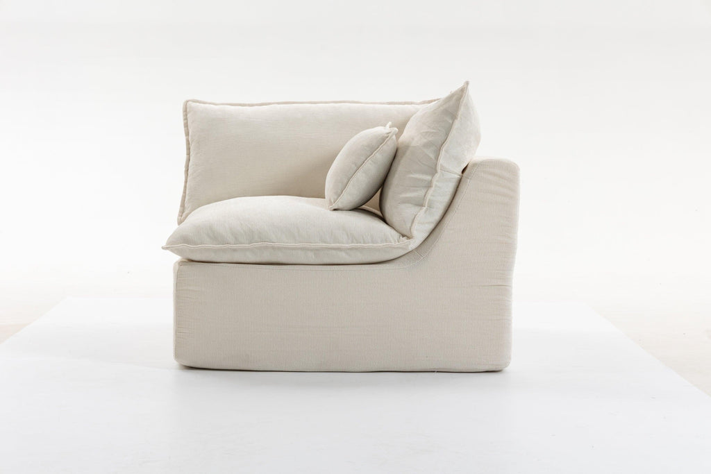 Oversized Modular Sectional Sofa with Ottoman for Living Room.