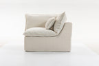 Oversized Modular Sectional Sofa with Ottoman for Living Room.