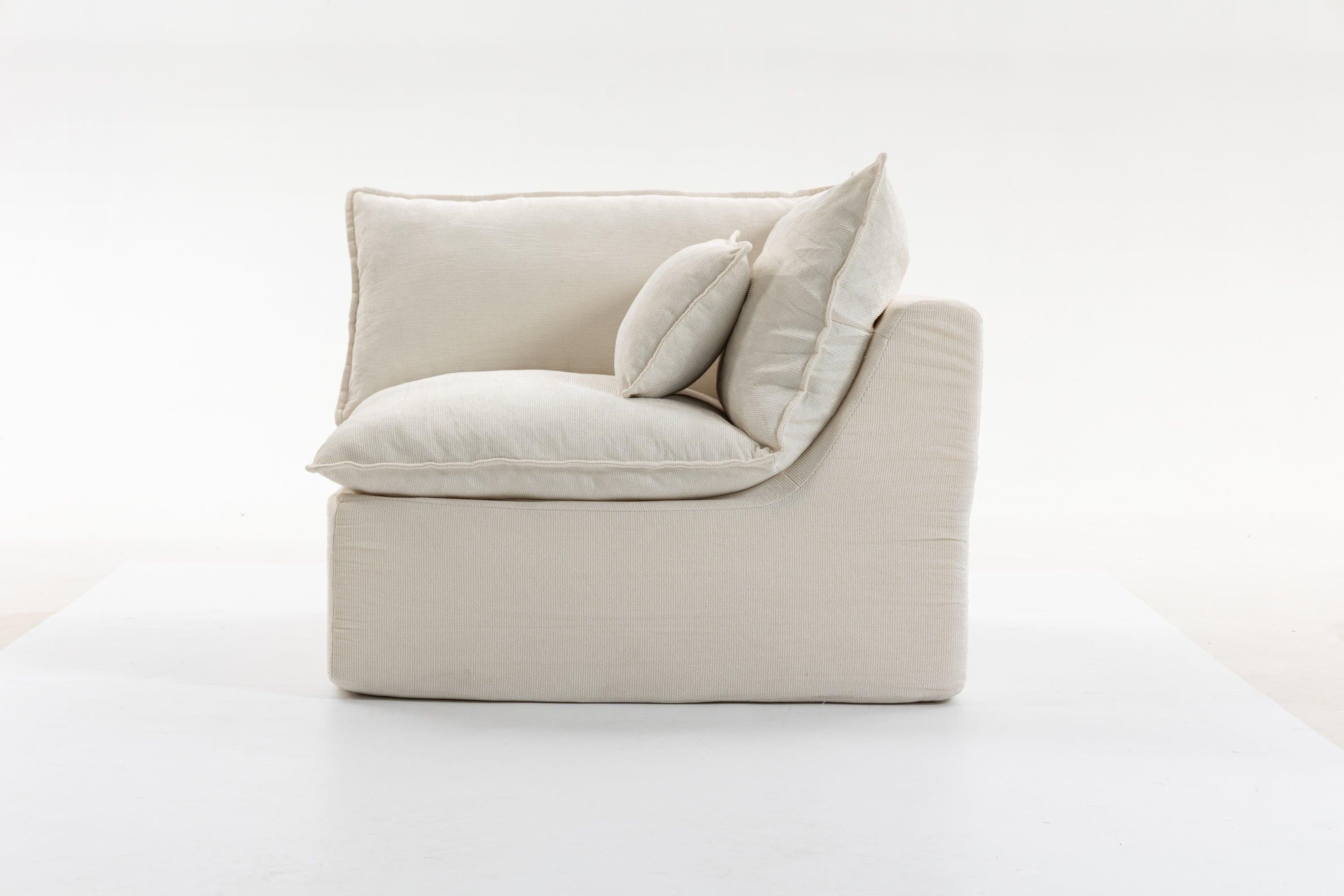 Oversized Modular Sectional Sofa with Ottoman for Living Room.