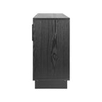 Modern Black Sideboard with 4 Doors for Versatile Storage.