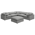 Segoura Grey Modular Sectional Sofa with Ottoman.