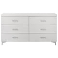 White 6-Drawer Dresser – Modern Bedroom Storage.