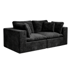 Modular Sectional Sofa Black - No Assembly Required Design.