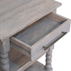 Solid Wood Barclay Side Table with Acid Wash Finish.