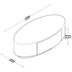 Modern Luxury Oval Coffee Table for Living Room.