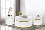 Tivoli 3-Piece LED Coffee Table Set with Glass Top.