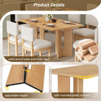 TREXM Farmhouse Wood Dining Table Set for 6 with Chairs.