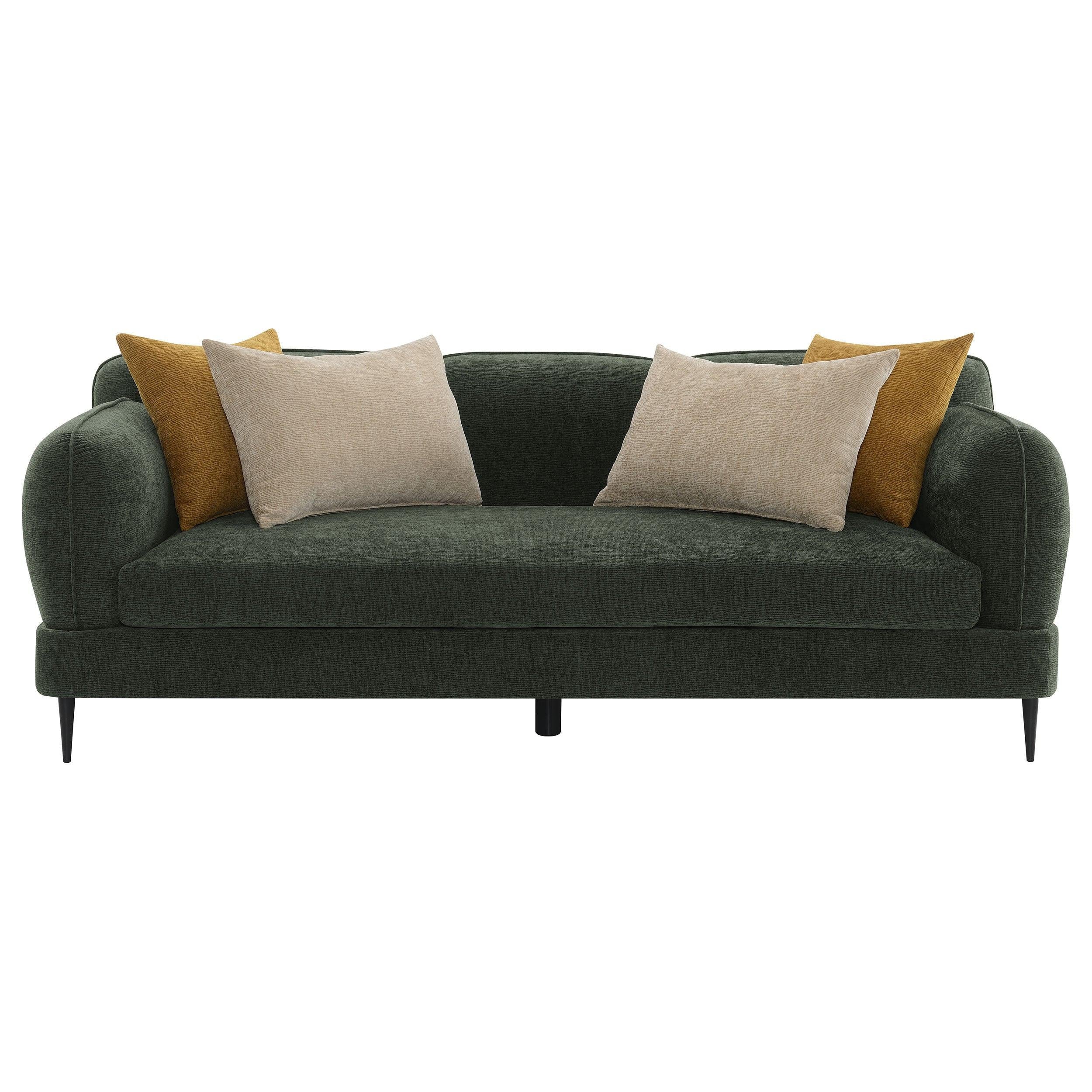 Repley Green Upholstered Sofa Set - Chenille Design.