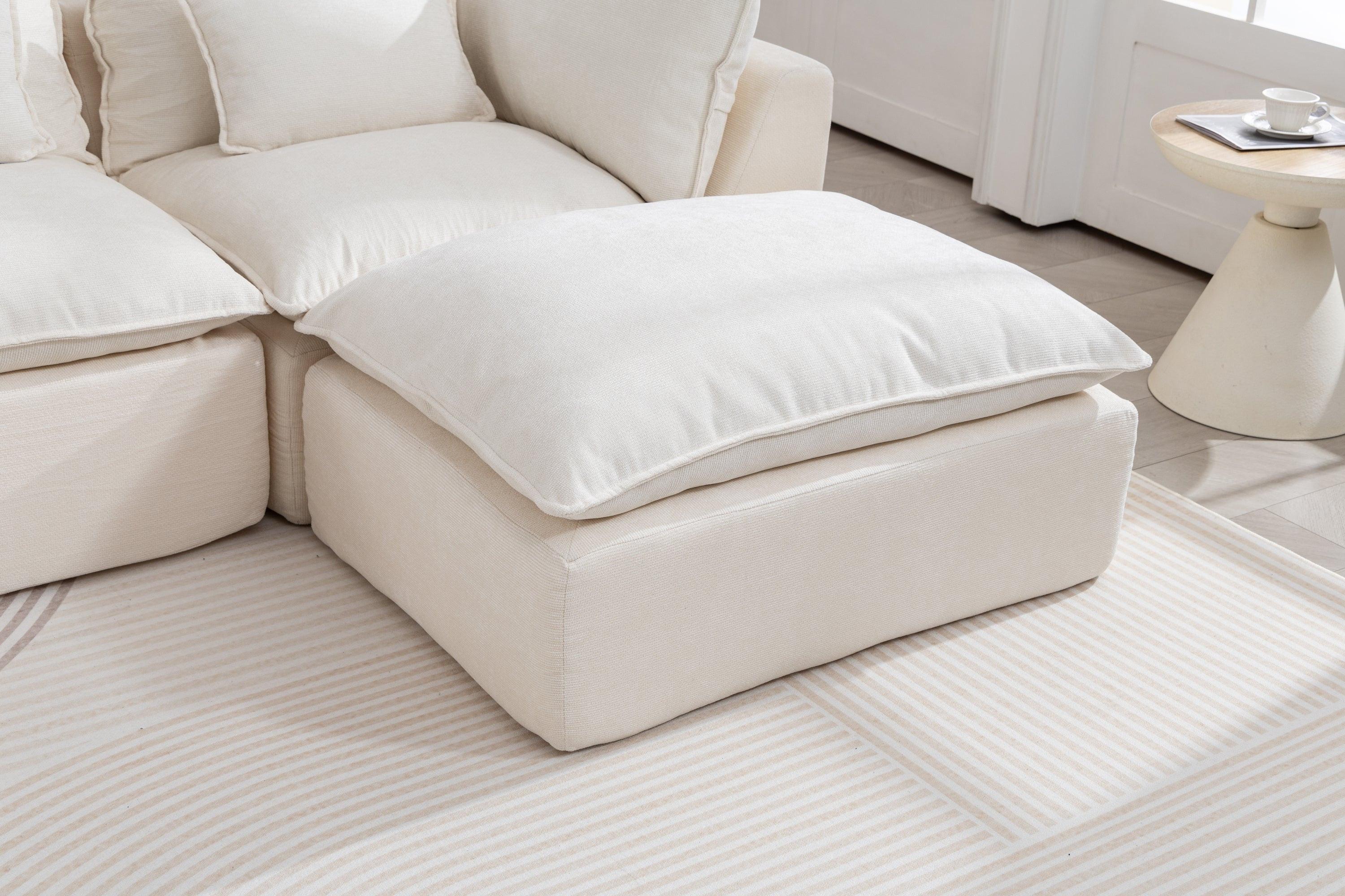Oversized Modular Sectional Sofa with Wide & Deep Seat.