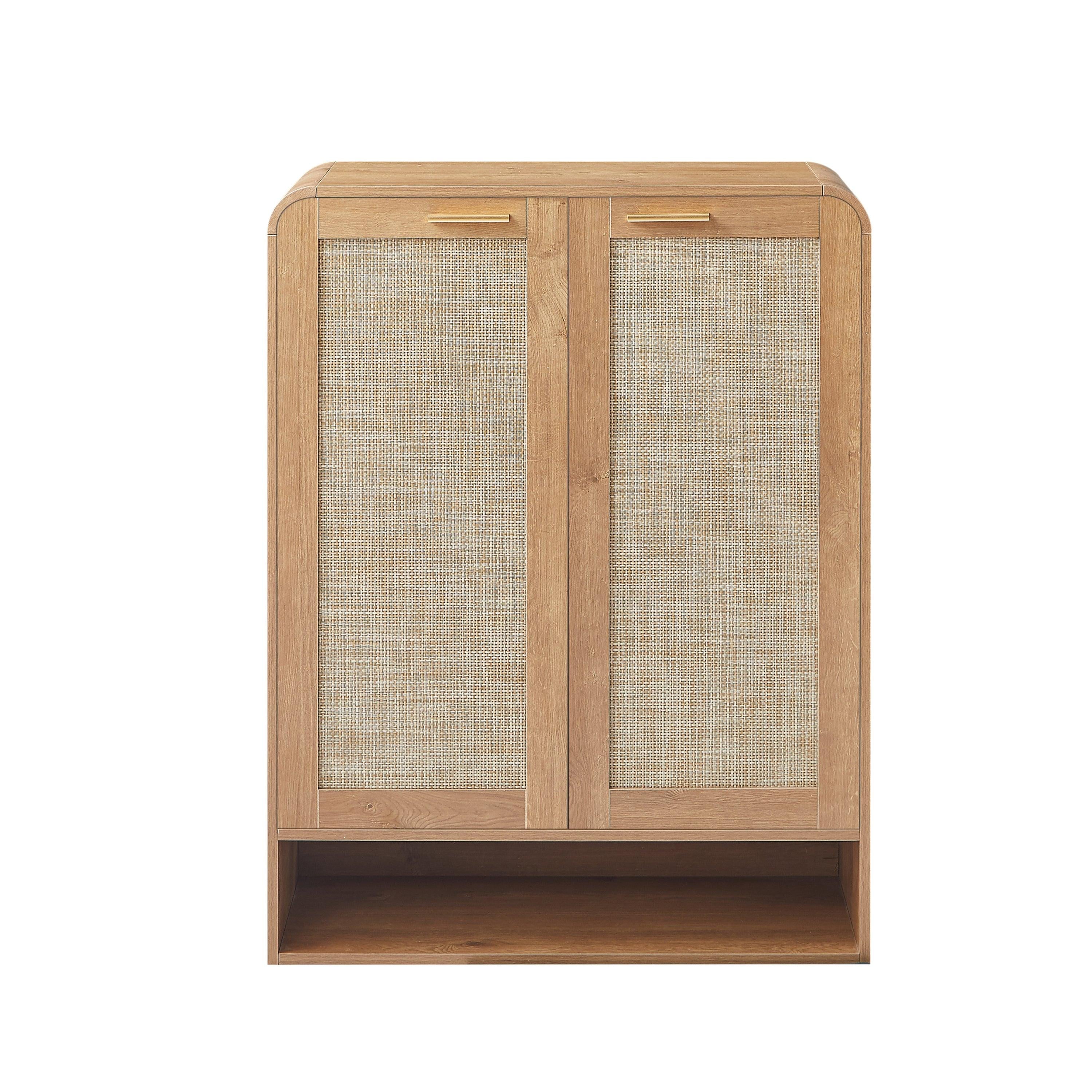 Rattan Shoe Cabinet with 6-Tiers for Shoe Storage.