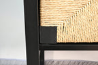 Rattan Cabinet Storage Bookshelf - Dual-Function Display Shelf.