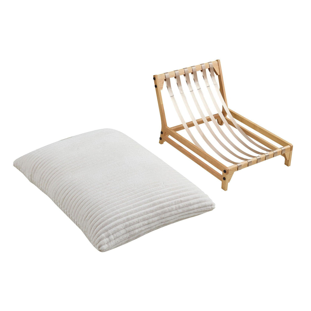 Corduroy Armless Lazy Sofa for Living Rooms & Bedrooms.