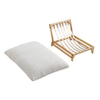 Corduroy Armless Lazy Sofa for Living Rooms & Bedrooms.