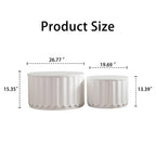 Round Storage Table Set for Elegant Living Rooms.
