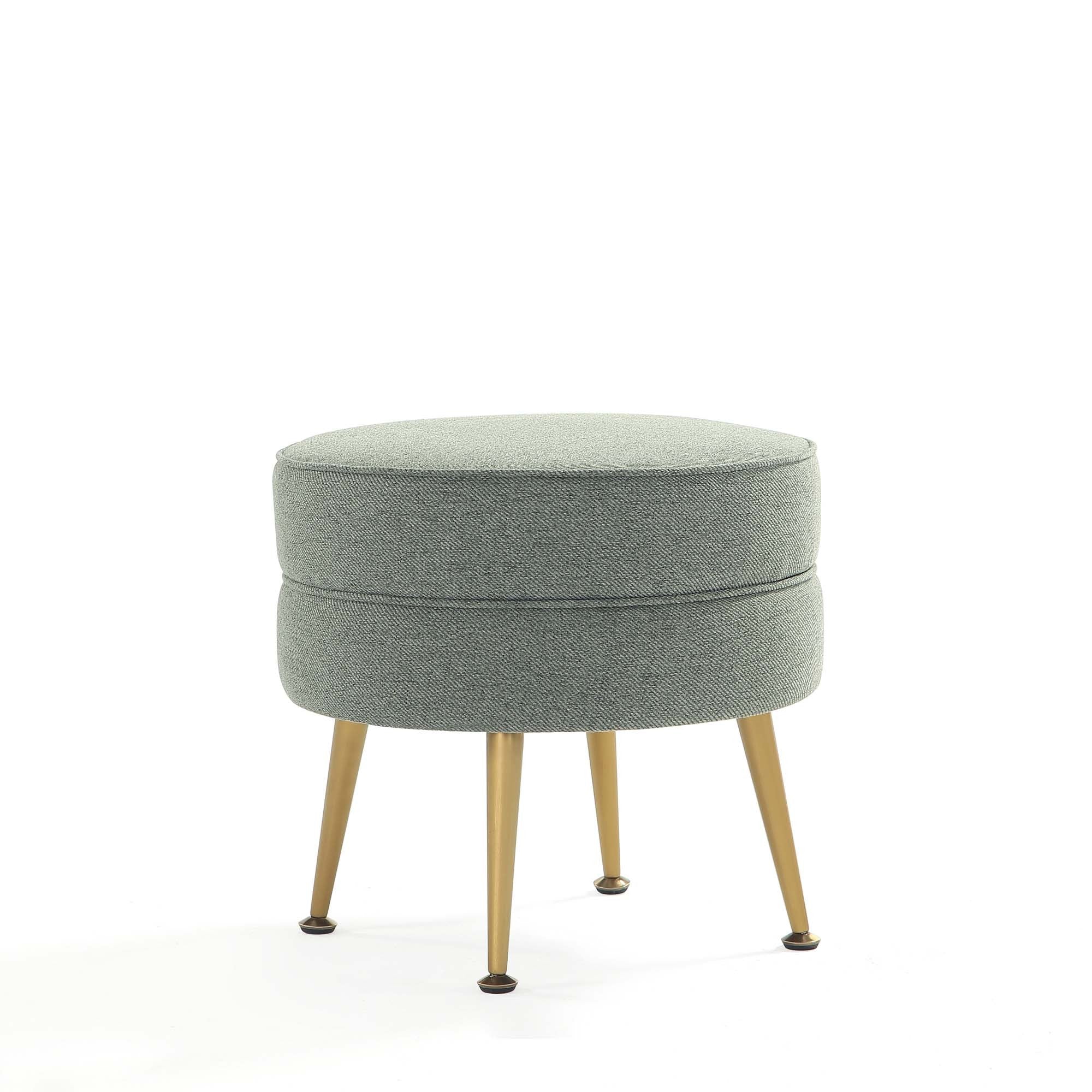 Bailey Upholstered Accent Ottoman in Sage Green
