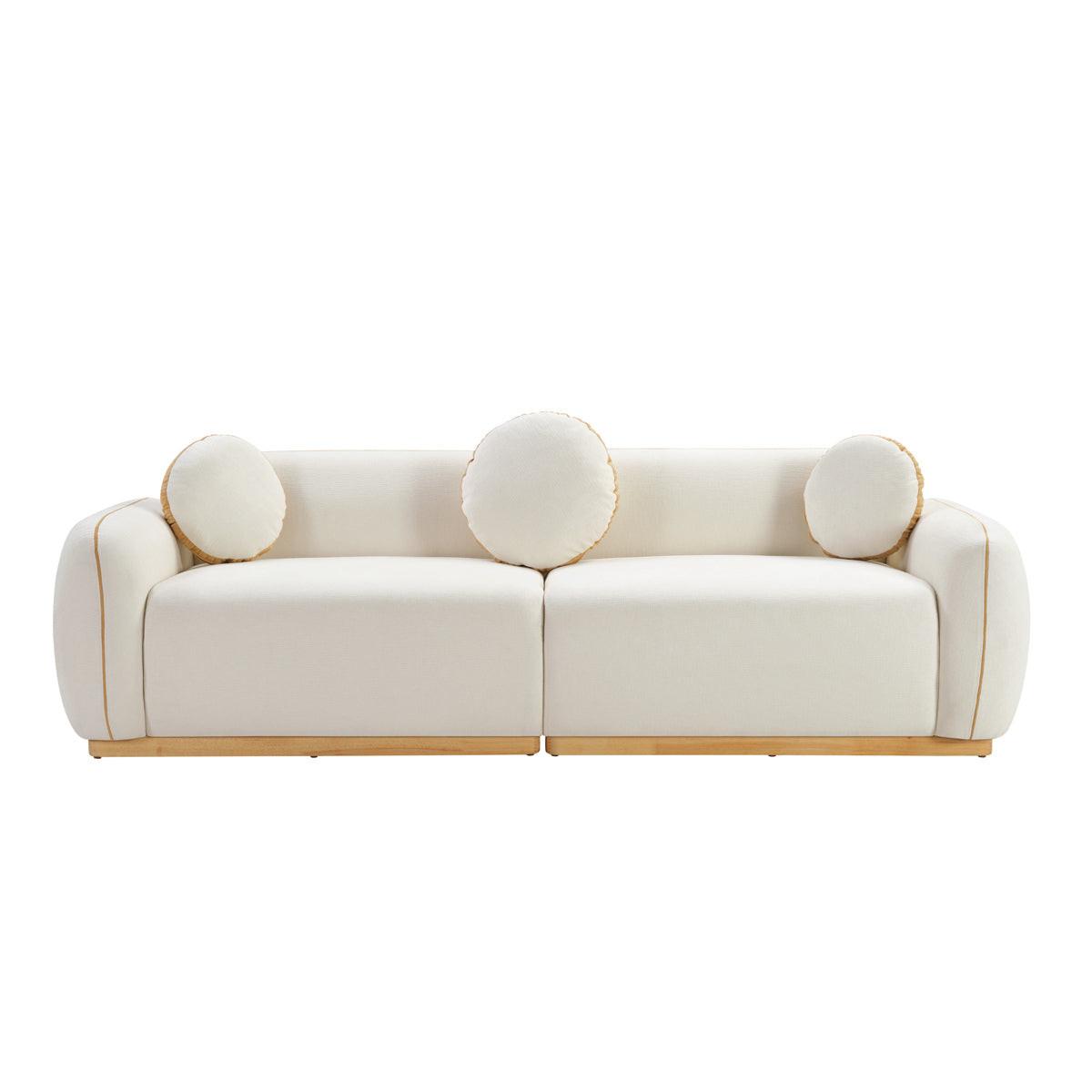 90.94'' Modern Sofa Set for Living Room with Pillows.