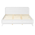 Pine Solid Wood Queen Size Bed - Durable & Elegant.