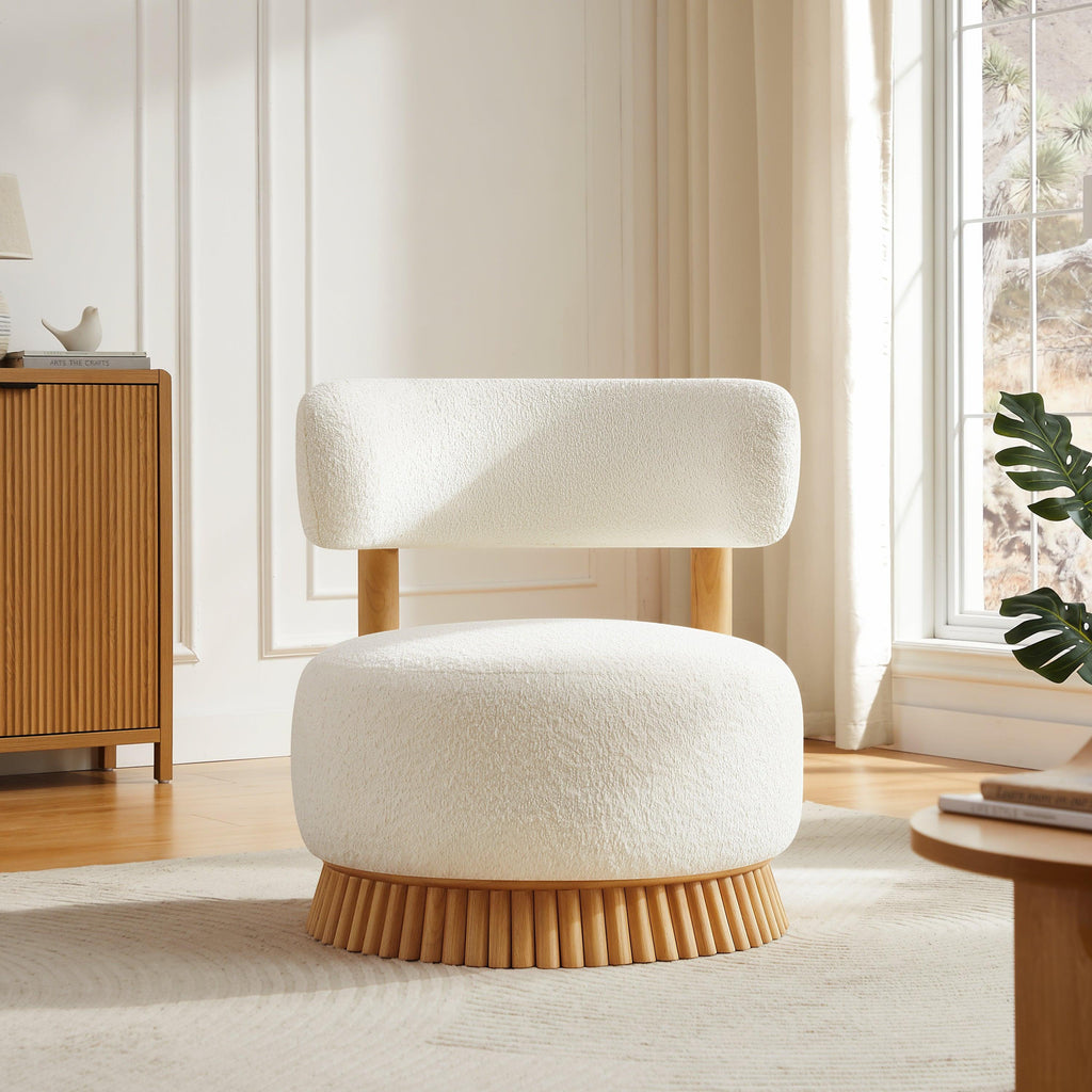 Modern Farmhouse Armless Chair for Living Room and Bedroom.