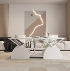 Modern engineered wood coffee table with sturdy frame and open storage. Ideal for living rooms with contemporary decor.