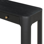 TREXM Rustic Console Table with Storage and Curved Corners.