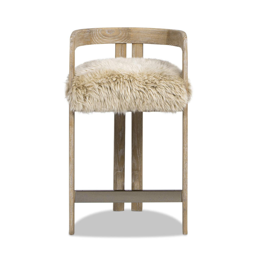 Millwick 26.5' Genuine Fur Counter Stool.