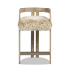 Millwick 26.5' Genuine Fur Counter Stool.