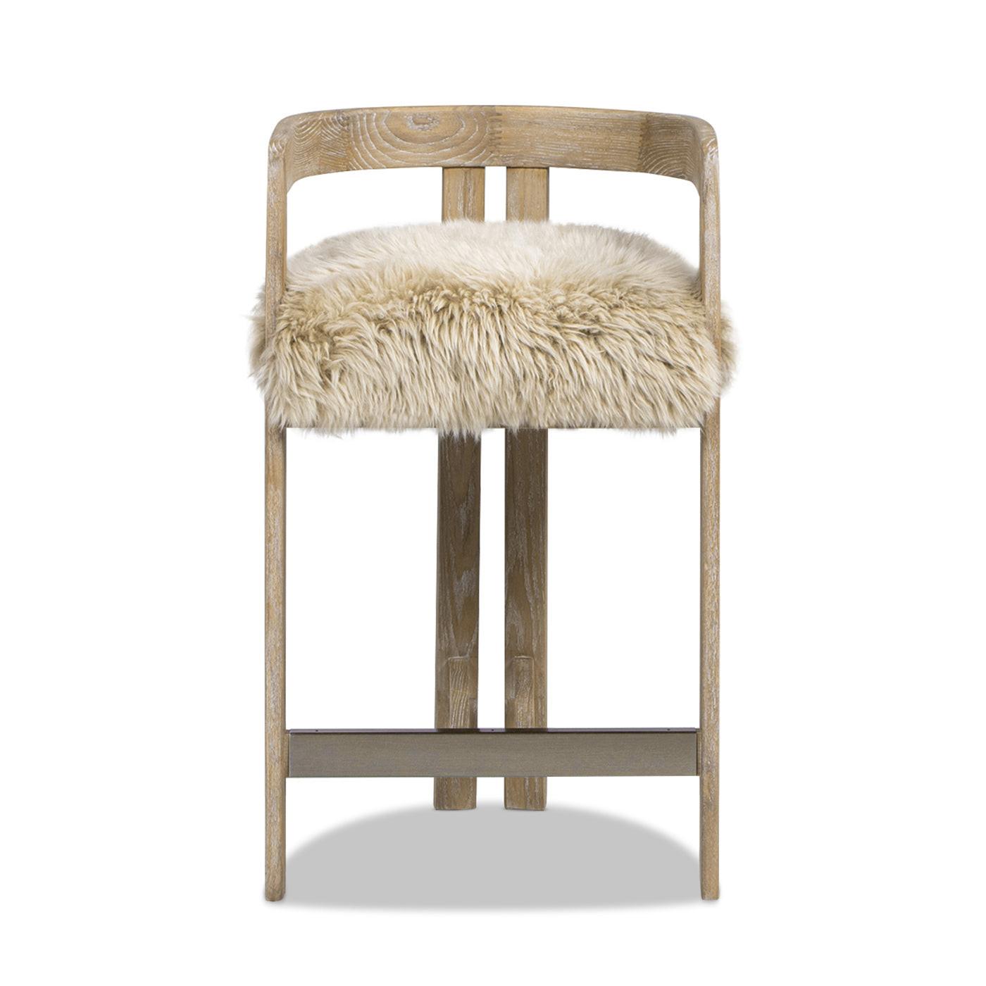 Millwick 26.5' Genuine Fur Counter Stool.