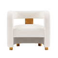 Amirah Velvet Lounge Chair in White.