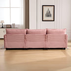 Oversized Modular Sectional Sofa with Movable Ottoman.