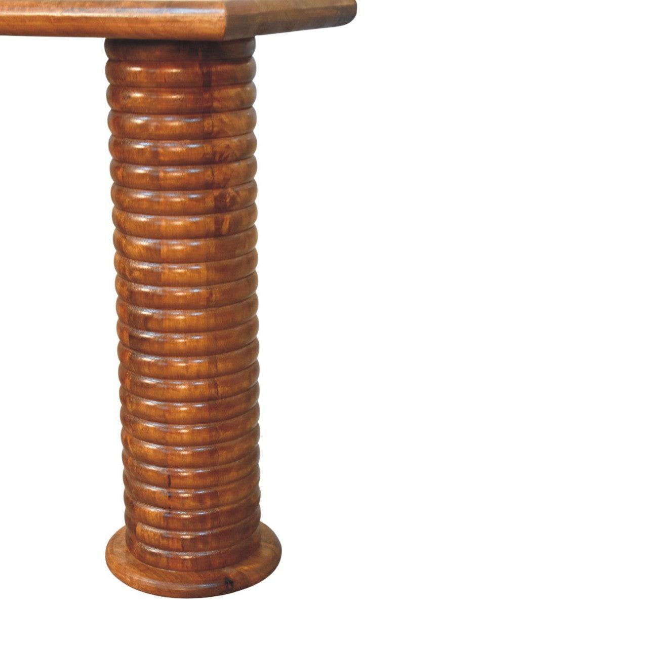 Solid Wood Console Table - Artisan Furniture Sculpted Legs.