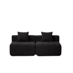 Modular Chenille Sectional Sofa with 2 Pillows.