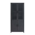 Jodie 31' Bookcase Cabinet in Charcoal Gray (6-Shelf)