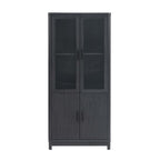 Jodie 31' Bookcase Cabinet in Charcoal Gray (6-Shelf)