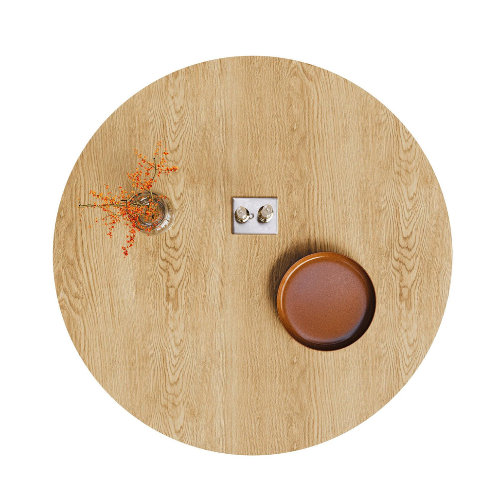 43 Inch Round MDF Dining Table for Modern Spaces.