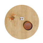 43 Inch Round MDF Dining Table for Modern Spaces.