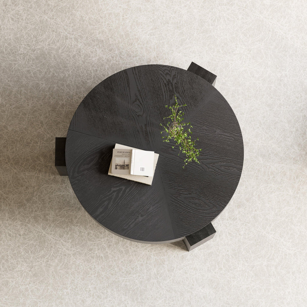 Round Coffee Table with Hidden Storage for Small Spaces.