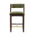 Patricia Wood Upholstered Counter Stool in Turtle Green