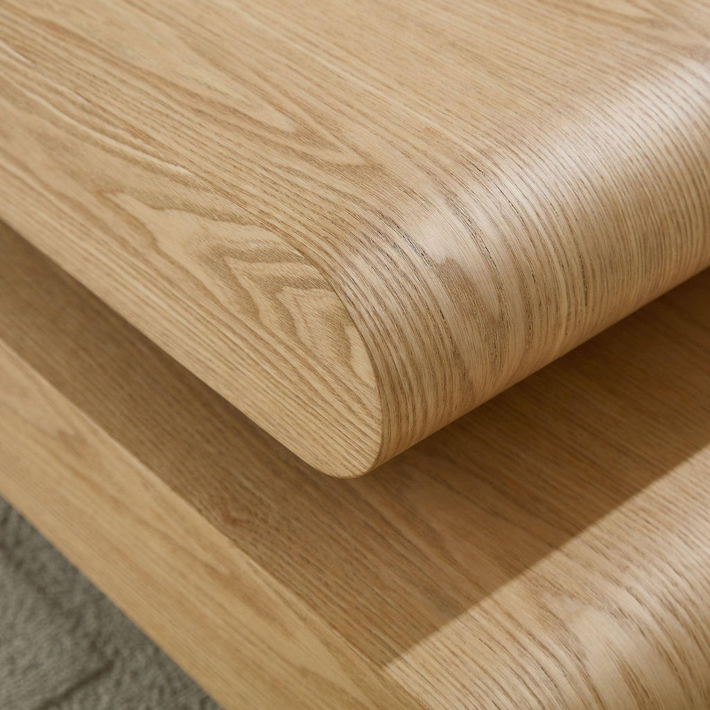 3-Piece Modular Stacking Coffee Table with Natural Look.